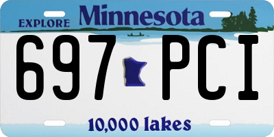 MN license plate 697PCI