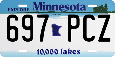 MN license plate 697PCZ