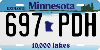MN license plate 697PDH