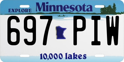 MN license plate 697PIW