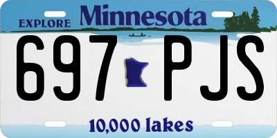 MN license plate 697PJS