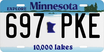MN license plate 697PKE