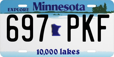 MN license plate 697PKF