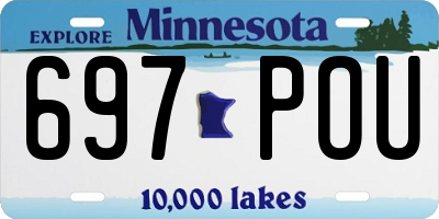 MN license plate 697POU