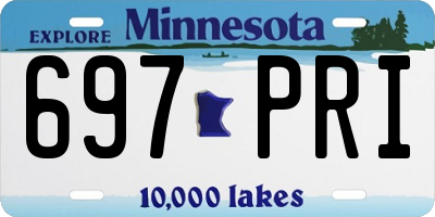 MN license plate 697PRI