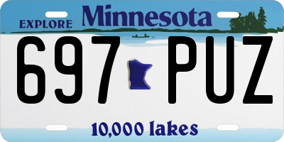 MN license plate 697PUZ