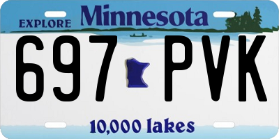 MN license plate 697PVK