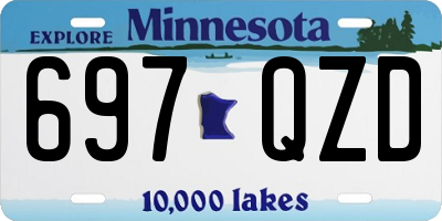 MN license plate 697QZD