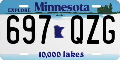 MN license plate 697QZG