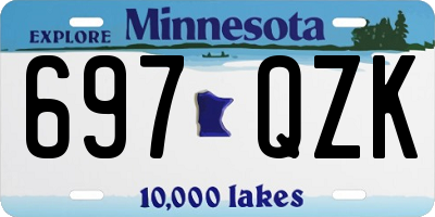 MN license plate 697QZK