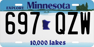 MN license plate 697QZW