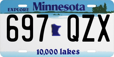 MN license plate 697QZX