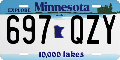 MN license plate 697QZY