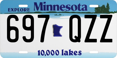 MN license plate 697QZZ