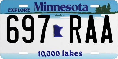 MN license plate 697RAA