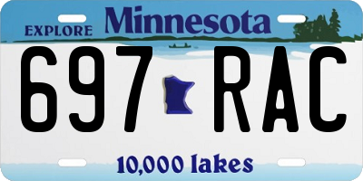 MN license plate 697RAC
