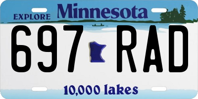 MN license plate 697RAD