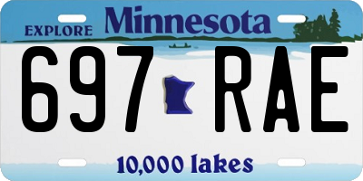 MN license plate 697RAE