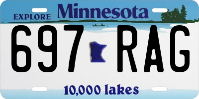MN license plate 697RAG