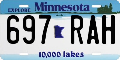 MN license plate 697RAH