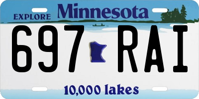 MN license plate 697RAI