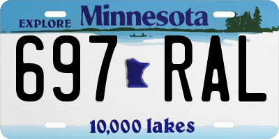 MN license plate 697RAL