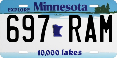 MN license plate 697RAM