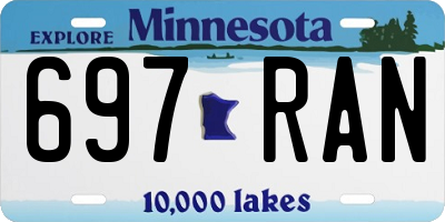 MN license plate 697RAN