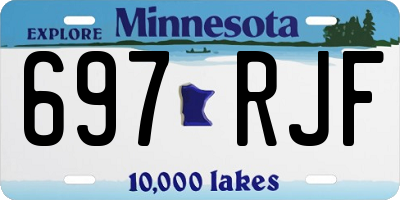 MN license plate 697RJF