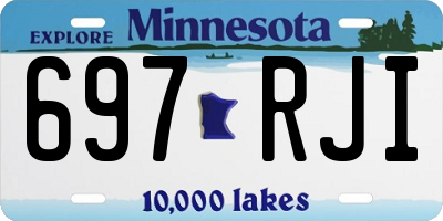 MN license plate 697RJI
