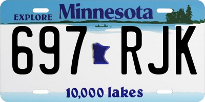 MN license plate 697RJK