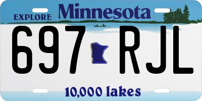 MN license plate 697RJL