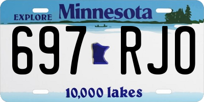 MN license plate 697RJO