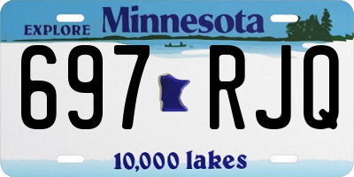 MN license plate 697RJQ