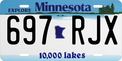 MN license plate 697RJX
