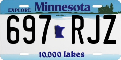 MN license plate 697RJZ
