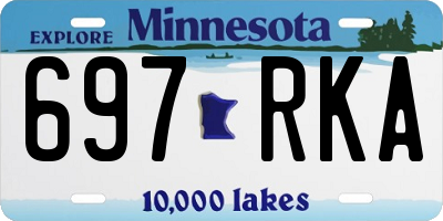 MN license plate 697RKA