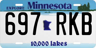 MN license plate 697RKB