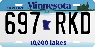 MN license plate 697RKD