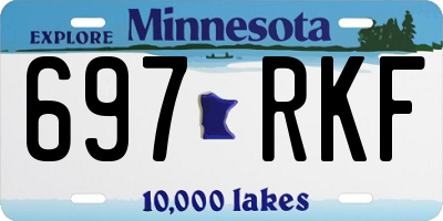MN license plate 697RKF