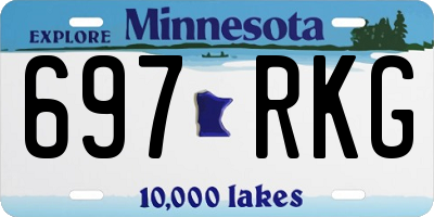 MN license plate 697RKG