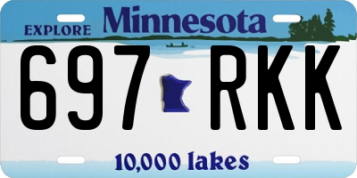 MN license plate 697RKK