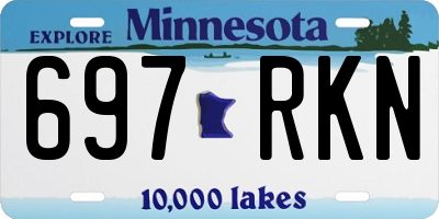 MN license plate 697RKN