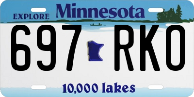 MN license plate 697RKO