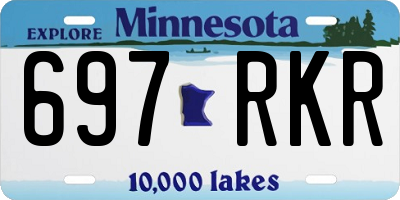 MN license plate 697RKR