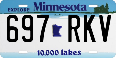 MN license plate 697RKV