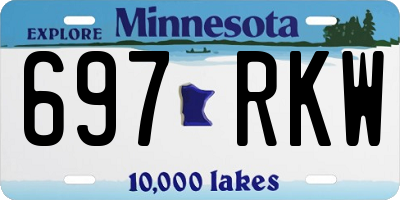 MN license plate 697RKW