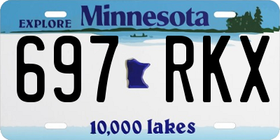 MN license plate 697RKX