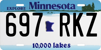 MN license plate 697RKZ