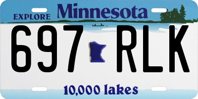 MN license plate 697RLK